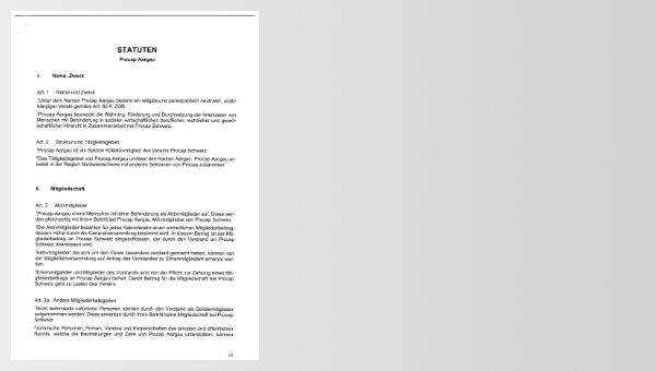 Statuten Procap Sektion Aarau